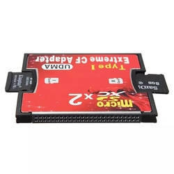 Adapter 2x Micro SD na CF, Compact Flash karty
