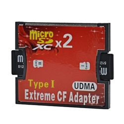 Adapter 2x Micro SD na CF, Compact Flash karty