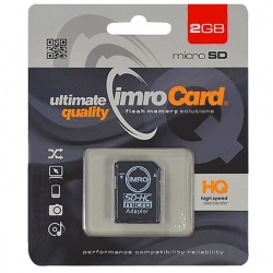 Paměťová karta Imro Micro SDHC 2GB class 6 + adaptér