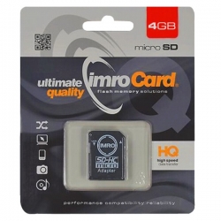 Paměťová karta IMRO microSDHC 4Gb Class 10 + adaptér