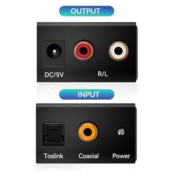 Převodník Coax/Toslink na RCA L/R 3.5mm 