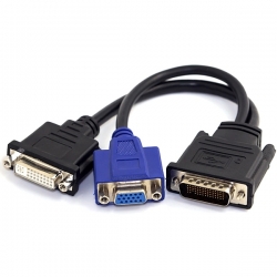 Adaptér DMS-59 samec na DVI 24+5 samice + VGA samice