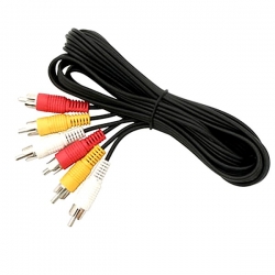 Audio a video kabel 3 x RCA zástrčka-zástrčka 5m