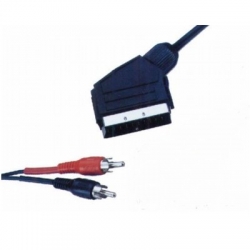 Kabel SCART (21P) - 2 RCA konektor 1,5 m