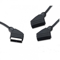 Kabel SCART (21P) plug - 2SCART (21P), zásuvka 0,2 m