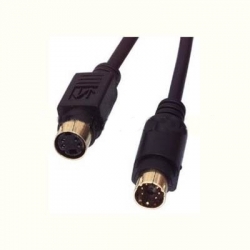 Kabel S VHS konektor - SVHS zásuvka (Gold) 2.5 m  