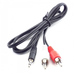 3.5mm Jack samec to 2x RCA samice Audio kabel 2,5m 