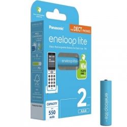 Nabíjecí baterie Panasonic Eneloop Lite DECT R03 AAA 550mAh, blistr 2 ks