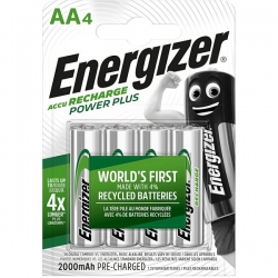 Nabíjecí baterie Energizer R6/AA Ni-MH 2000mAh Power Plus Blistr 4ks