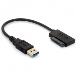 Kabel adaptér USB 2.0 NA SLIM SATA 2.5" SSD, DVD