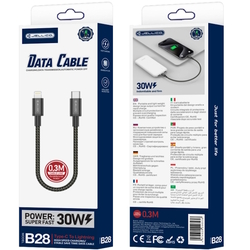 USB-C kabel na lightning pro Apple iPhone / iPod / iPad 0.3m
