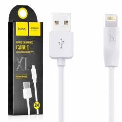 USB kabel pro iPhone HOCO Rapid Charging X1 2.4A 2m bilý 