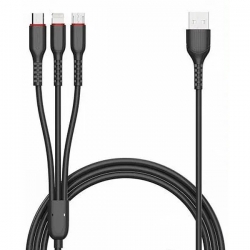 USB kabel 3v1 JELLICO KDS-33 (USB C, Micro USB, Lighting)
