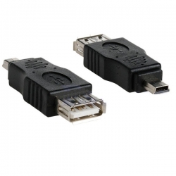 Adaptér USB A samice - mini USB (5P) samec 