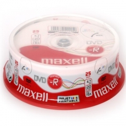 Maxell DVD-R 4.7Gb 16X Cake 25,Printable