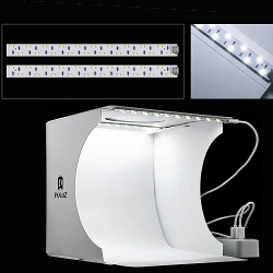 Fotografický stan PULOZ, Fotostan 20cm s 2x LED osvetlenim  