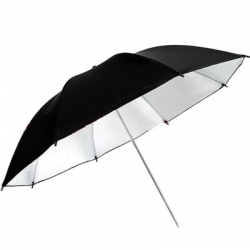 Studiový fotografický reflexní deštník 83cm černý,stříbrný