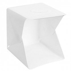 Fotografický stan, Fotostan 40cm s 3x LED osvetlenim a se stmívačem, bílé pozadí