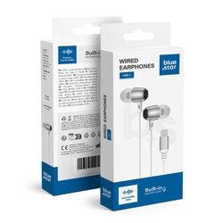 USB-C sluchátka s DAC pro Samsung Galaxy a Apple iPhone 15/16 Blue Star M09C 