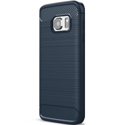 Pouzdro Carbon pro Samsung S6 EDGE dark blue