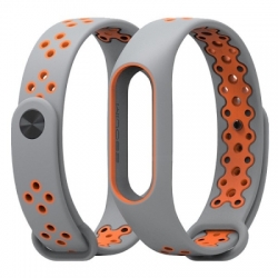 Náramek pro Xiaomi Mi Band 4 a Xiaomi Mi Band 3, šedo-oranžový