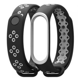 Náramek pro Xiaomi Mi Band 4 a Xiaomi Mi Band 3, černo-bilý