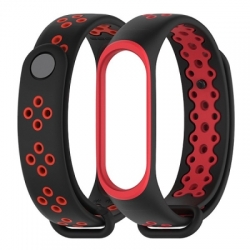 Náramek pro Xiaomi Mi Band 4 a Xiaomi Mi Band 3, černo-červený