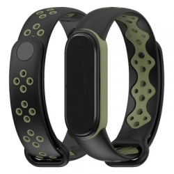 Náramek pro Xiaomi Mi Band 5, Mi Band 6 černo-zelený