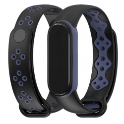 Náramek pro Xiaomi Mi Band 5, Mi Band 6 černo-tmavě modrý