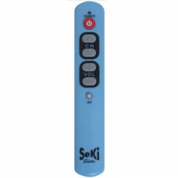 Dálkový ovladač SeKi Slim světle modrý univerzální pro seniory 