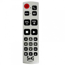 Dálkový ovladač SeKi DVD /stříbrný univerzální pro seniory 