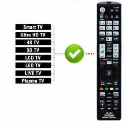 Dálkový ovladač DLT pro LG UHD 4K, OLED, LED, Smart TV, 3D TV, Full HD, Life TV, Plasma TV univerzální 