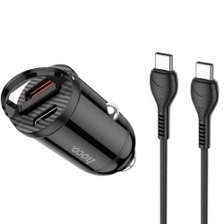 Rychlá nabíječka do auta PD USB-C 30W Hoco NZ2 s USB C kabelem