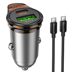 Hoco NZ16A autonabíječka 43W USB-A + USB-C PD QC 3.0 rychlonabíječka do auta