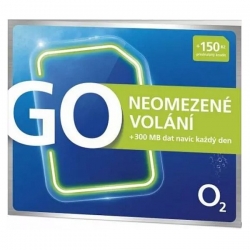 SIM karta O2 GO Neomezené volání + 150Kč kredit