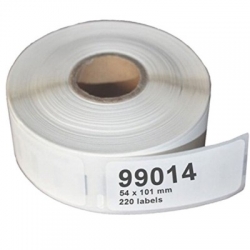 Kompatibilní papírové štítky pro Dymo 99014, 54mm x 101mm, 220ks, bílé