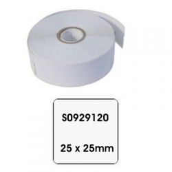 Kompatibilní papírové štítky pro Dymo S0929120, 25 x 25mm, 750ks, bílé