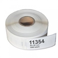 Kompatibilní papírové štítky pro Dymo 11354, 57mm x 32mm, 1000ks, bílé 