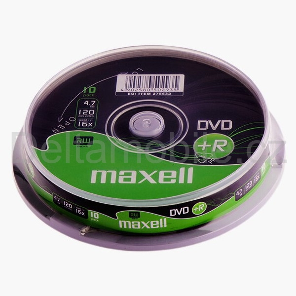 DVD+R 4,7 GB 16× Spindle 10 ks Maxell