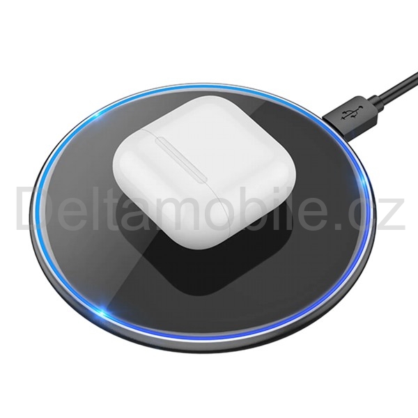 Bezdrátová nabíječka Qi 15 W  HOCO CW6 PRO černá